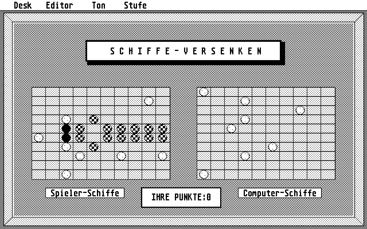 Schiffe-Versenken atari screenshot